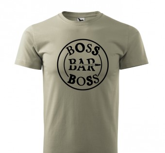 Pánské tričko Boss Bar - sv. khaki